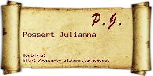 Possert Julianna névjegykártya